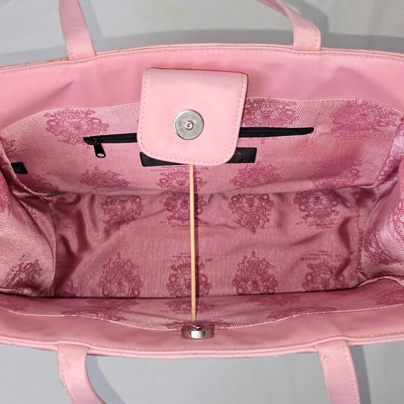 My Flat in London Brighton Ballerina Monkey Rhinestone Crown Pink Quilted Bag - Picture 9 of 16